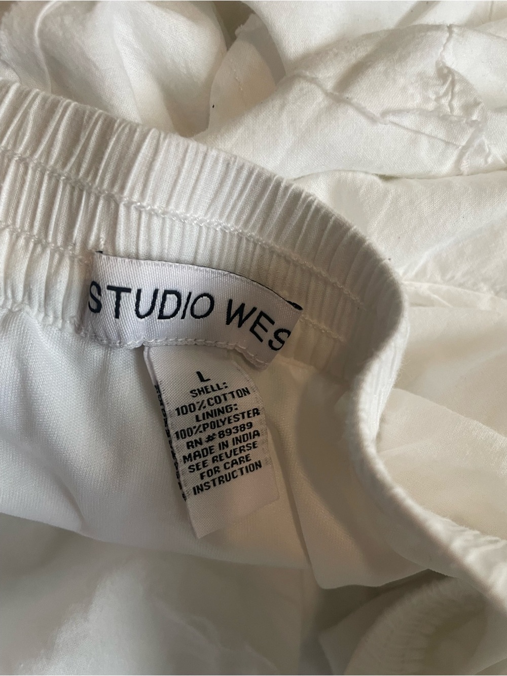 Studio West White Tiered Maxi Skirt - Lightweight Cotton Blend - Picture 2 of 2